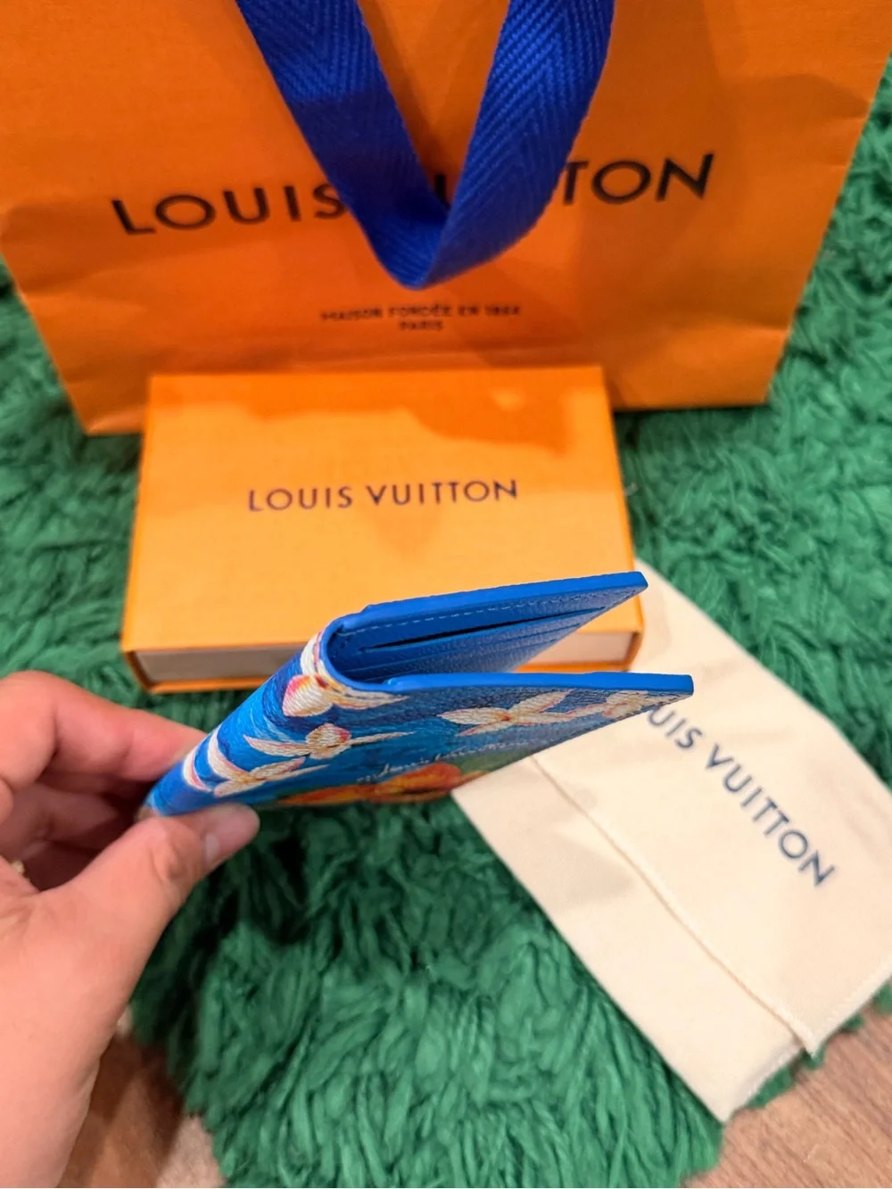 Louis Vuitton - Pocket Organizer - Blue Floral - Brand New